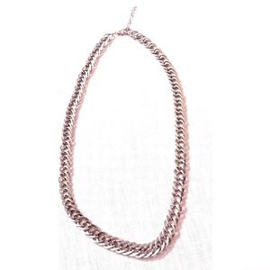 🌞 Silver Statement Necklace chain wear long or double it like 2 in 1 about 26”